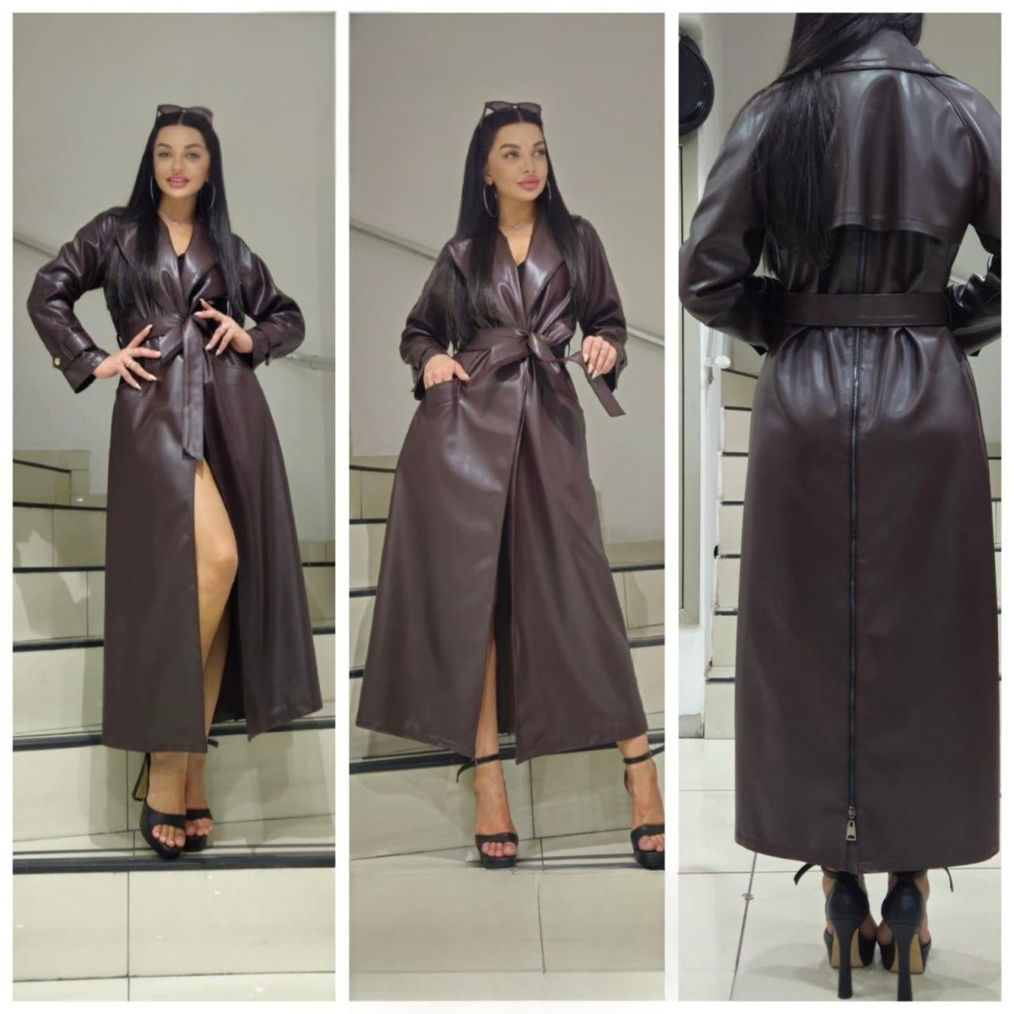 Style 4602 | Leather Trenchcoat