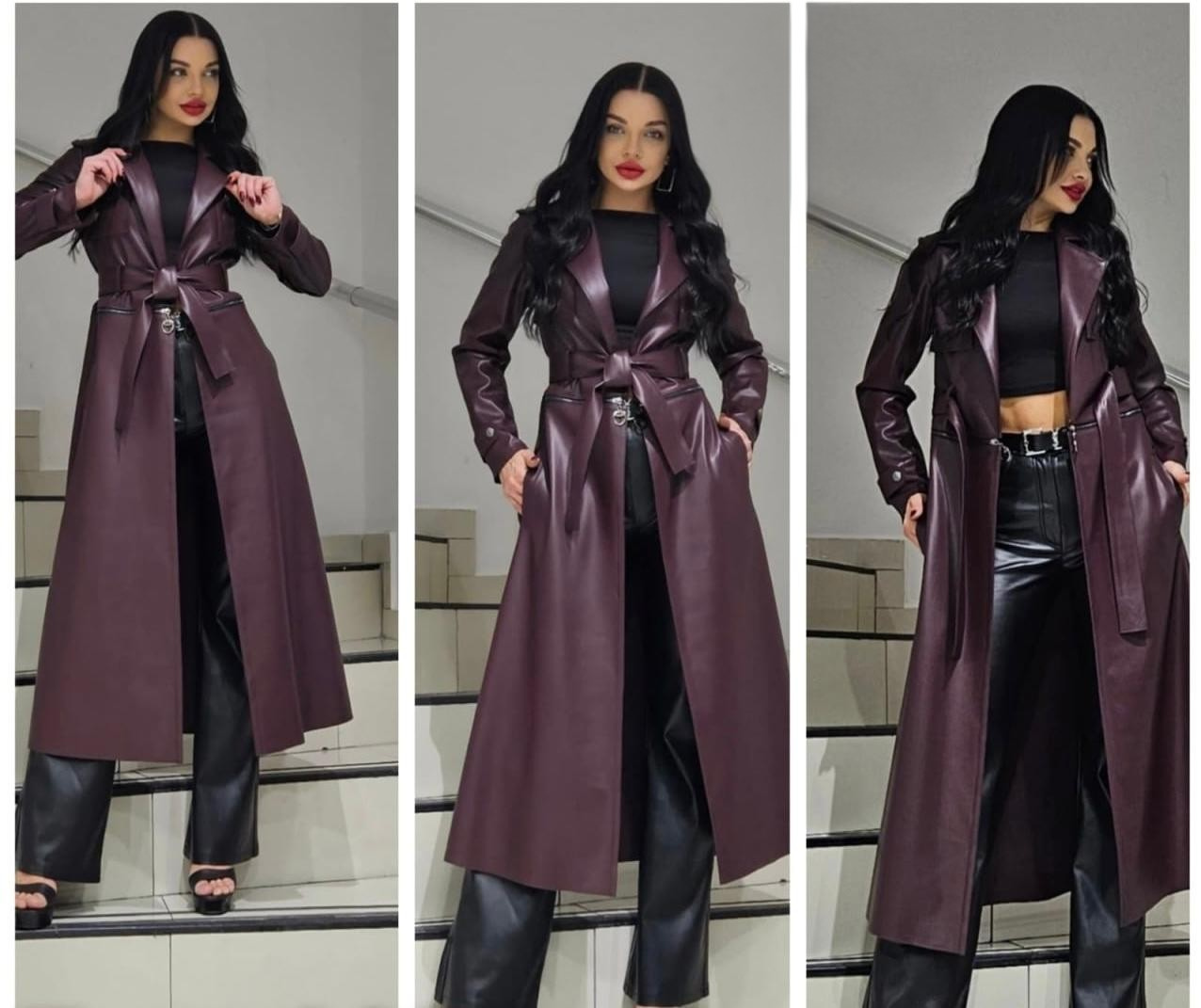 Style 4405 | Leather Trenchcoat