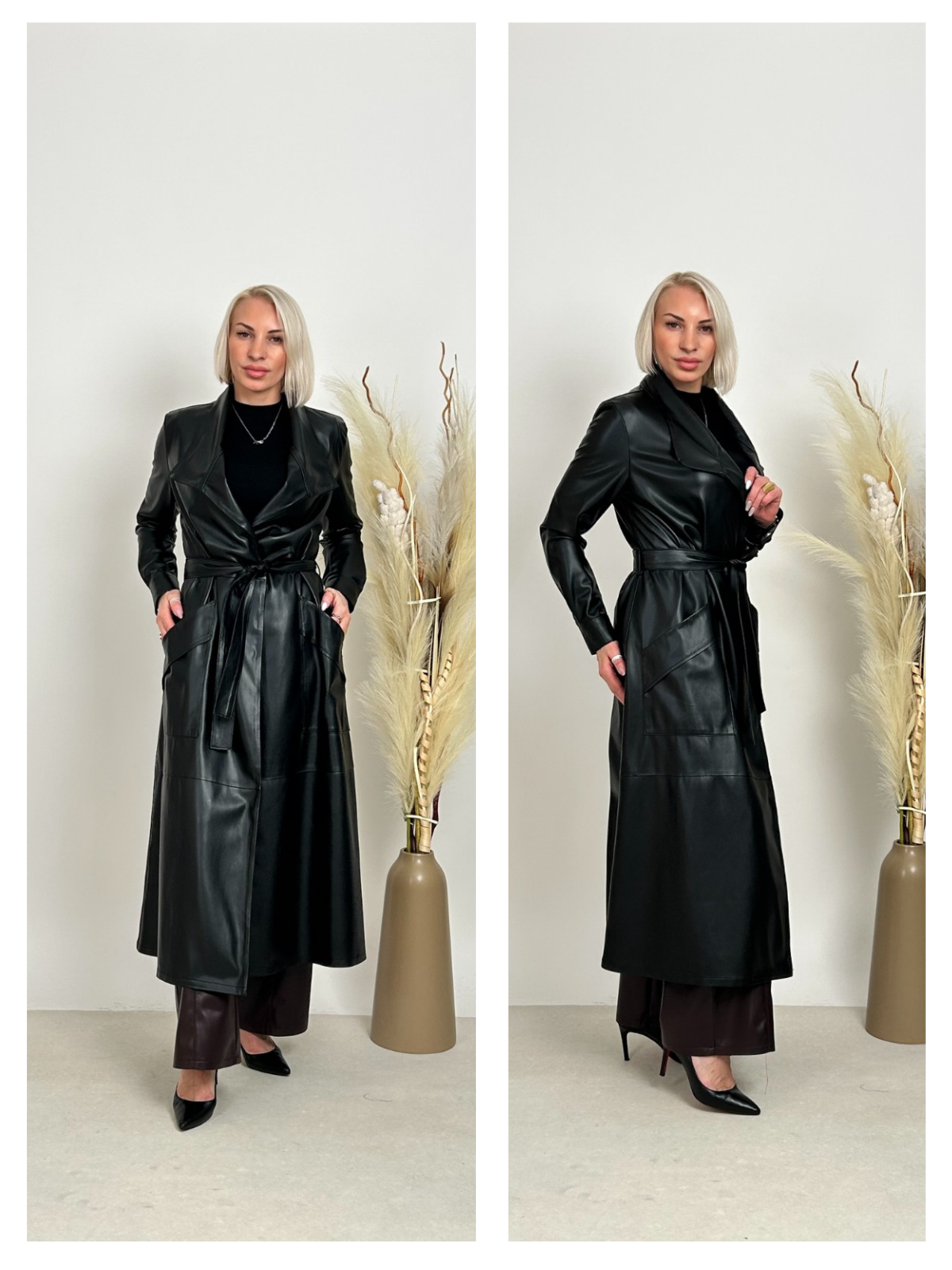 Style 3901 | Leather Trenchcoat