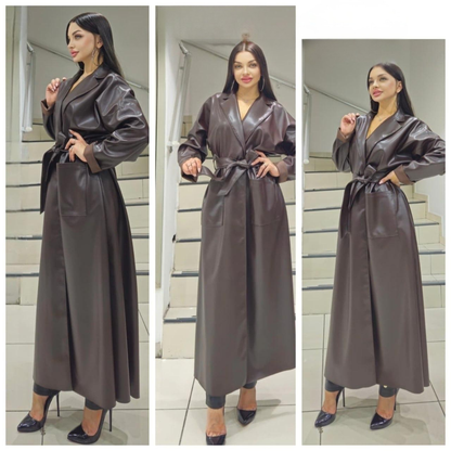Style 4150 | Leather Trenchcoat