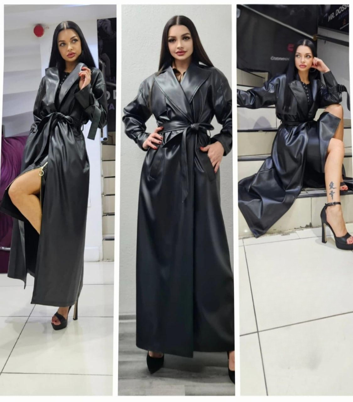 Style 4170 | Leather Trenchcoat