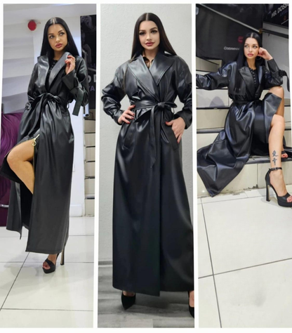 Style 4170 | Leather Trenchcoat
