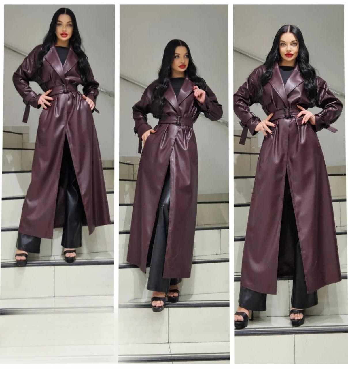 Style 4170 | Leather Trenchcoat