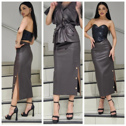 Style 4341 | Leather Skirt