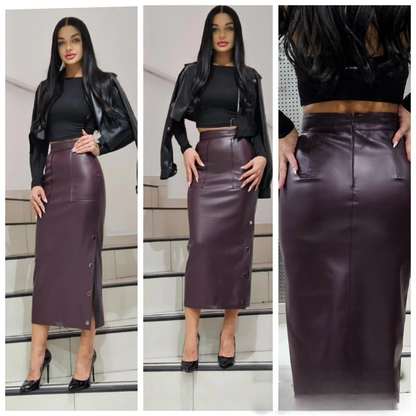 Style 4341 | Leather Skirt