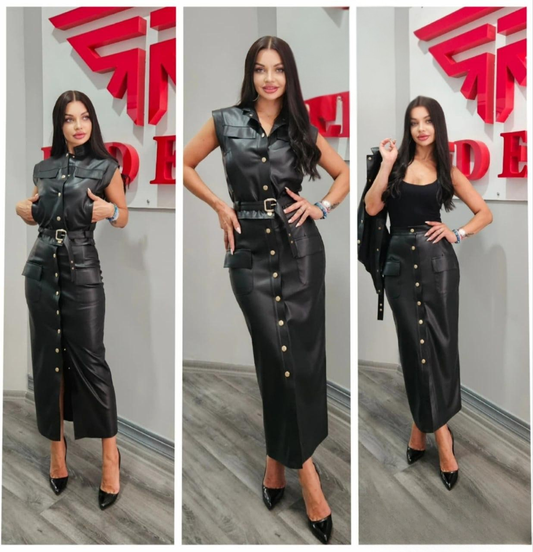 Style 4637 | Leather Skirt