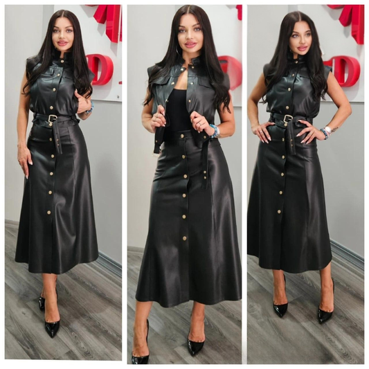 Style 4639 | Leather Skirt