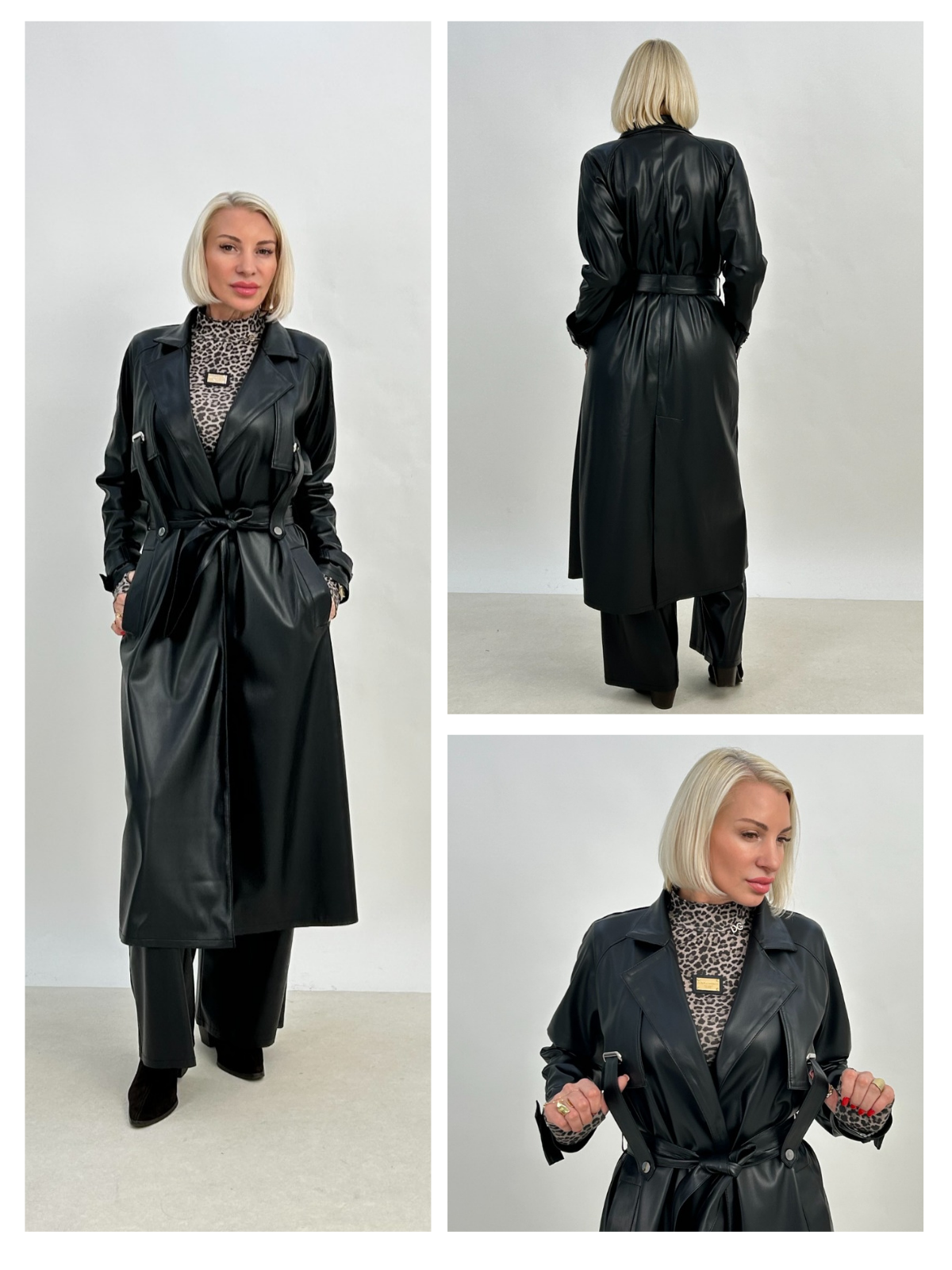 Style 4668 | Leather Trenchcoat