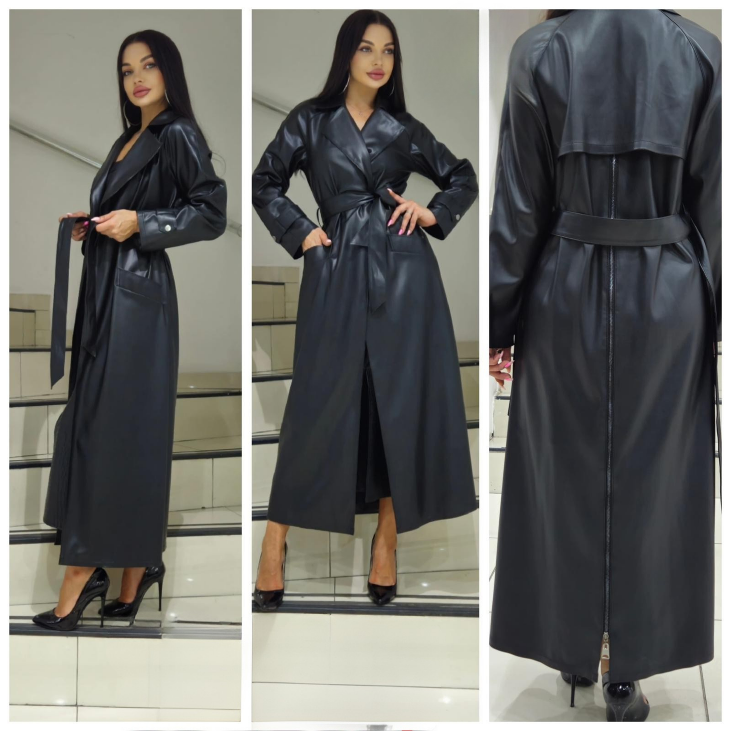 Style 4602 | Leather Trenchcoat
