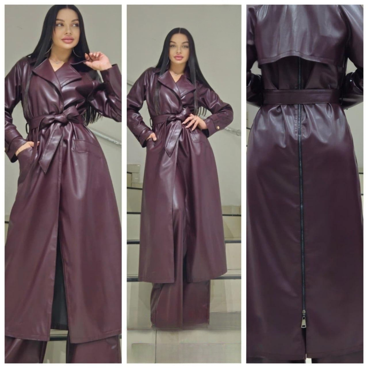 Style 4602 | Leather Trenchcoat
