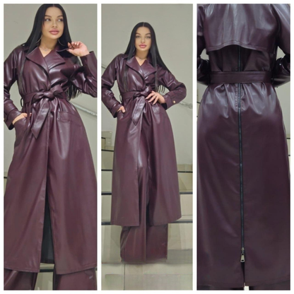 Style 4602 | Leather Trenchcoat