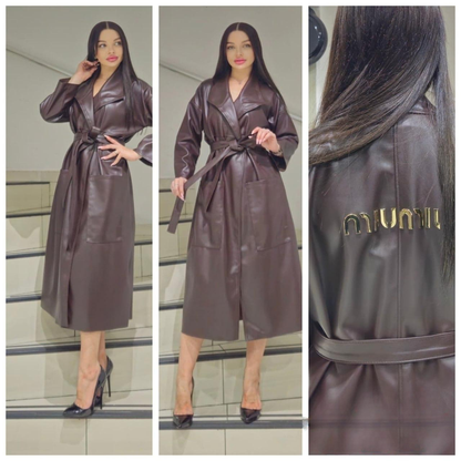 Style 4658 | Leather Trenchcoat