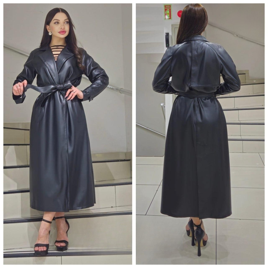 Style 4670 | Leather Trenchcoat