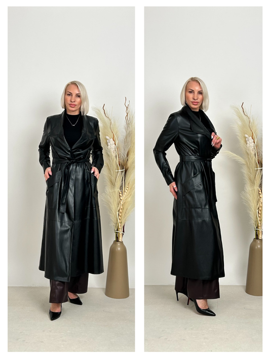 Style 3901 | Leather Trenchcoat